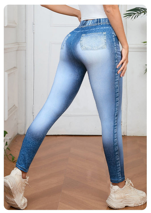 Pantalones Estampados de Cintura Alta con Cordón Europeos y Americanos - Image 11