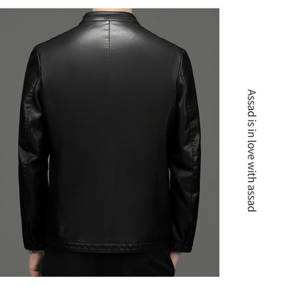 Chaqueta de Cuero Casual Acolchada para Hombre con Forro Polar - Image 28