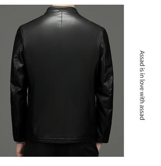 Chaqueta de Cuero Casual Acolchada para Hombre con Forro Polar - Image 28