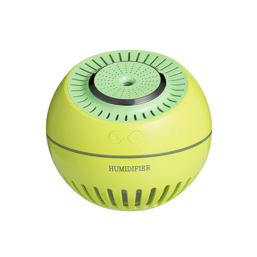 Dark green spherical humidifier with a textured top, control icons, and "HUMIDIFIER" printed on its side. - Image 17