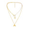 Collar Cadena Clavícula Acero Titanio Doble Capa Mujer