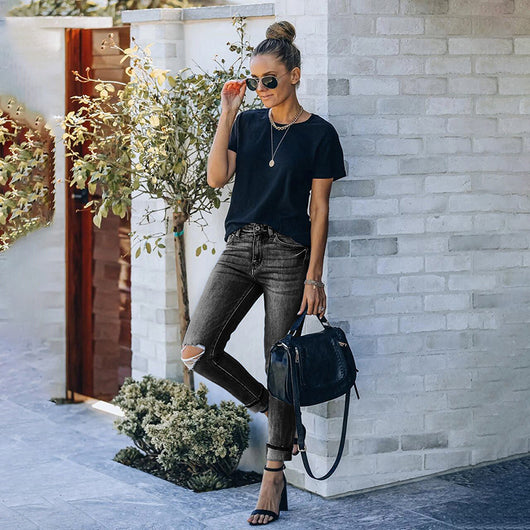 Jeans Ajustados Cintura Media para Mujer - Diseño Moderno y Versátil - Image 4