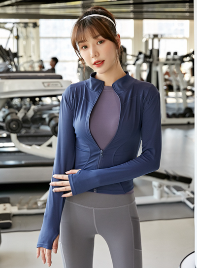 Blusa Deportiva Mujer con Cierre, Secado Rápido y Cuello Alto - Image 4
