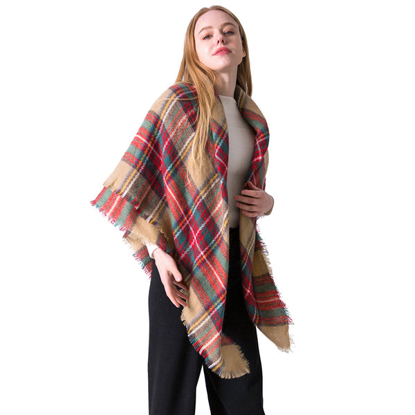 Chal Doble Cara Reversible para Mujer - Abrigo Versátil Otoño Invierno Talla Grande
