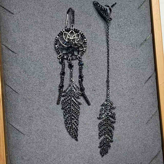 Aretes Largos Atrapasueños con Borlas y Plumas - Collar y Pulsera - Image 11