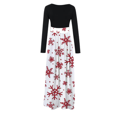 Conjunto de Falda Larga con Estampado Navideño Europeo y Americano - Image 29