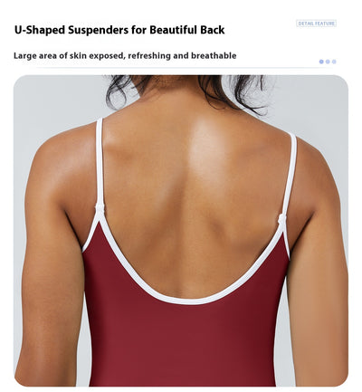Chaleco Deportivo Mujer Espalda Descubierta Contraste de Colores - Image 25