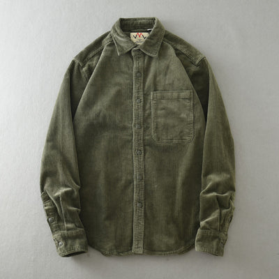 Camisa Casual de Pana Suelta Retro para Hombre - Image 17