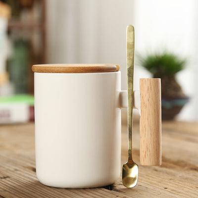 Taza de Cerámica Recta con Asa de Madera - Image 10