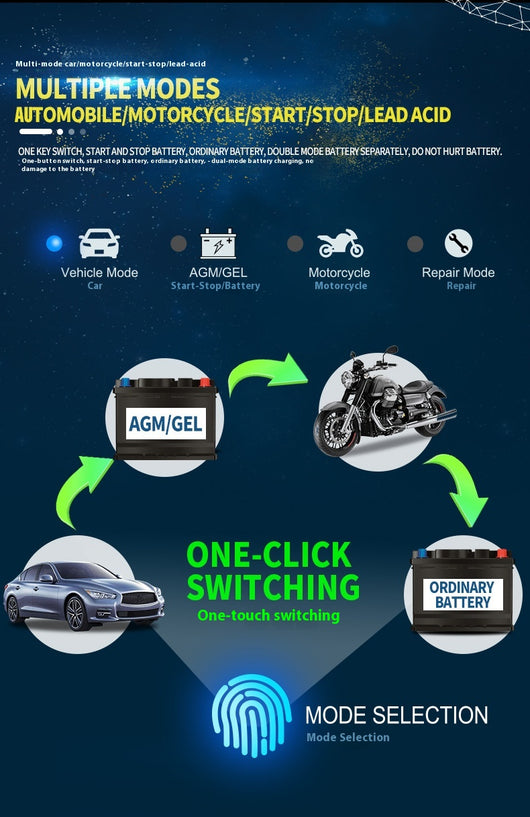 Cargador de Batería para Auto y Moto Inteligente - Image 8