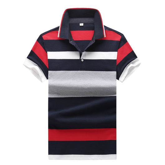 Polo de Rayas Manga Corta para Hombre - Estilo Verano - Image 9