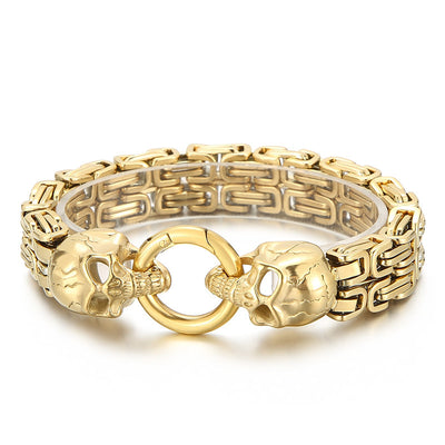 Pulsera de Acero Titanio para Hombre con Patrón de Calavera - Image 7