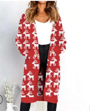 Cardigan de Leopardo para Otoño e Invierno - Suéter Tejido Elegante para Mujer - Image 8