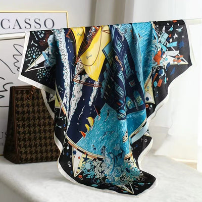 Pañuelo de Seda Cuadrado Lujo Elegante - Accesorio Premium para Regalo - Image 3