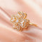 Anillo Giratorio de Cobre con Micro Incrustaciones para Mujer