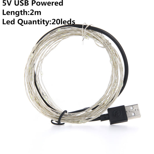 Luces LED Navideñas Exteriores - Guirnalda 2m/5m/10m Recargable USB - Image 9