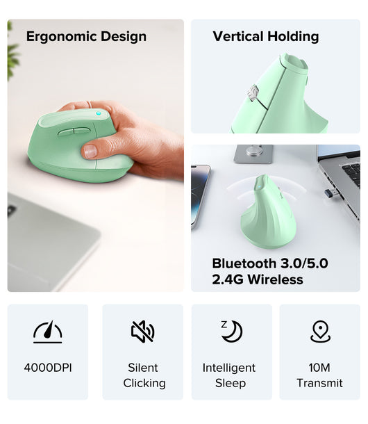 Ratón Inalámbrico Ergonómico Vertical Premium - Image 17
