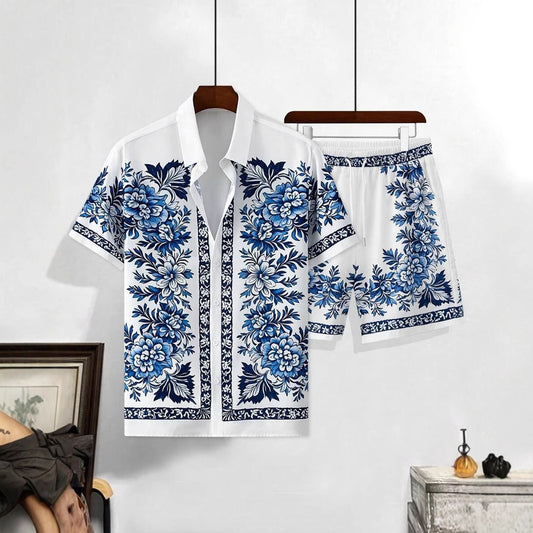 Traje Estampado Floral Retro con Impresión 3D Digital