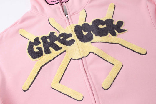 Cardigan Hoodie Infantil con Bordado de Araña y Letras - Image 17