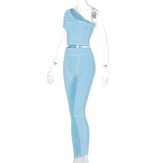 Conjunto Deportivo Asimétrico para Yoga y Fitness - Image 8