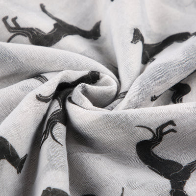 Pañuelo con Estampado de Perro Negro - Image 4