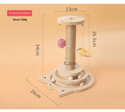 Juguete Interactivo de Madera para Gatos con Plataforma Giratoria - Image 22