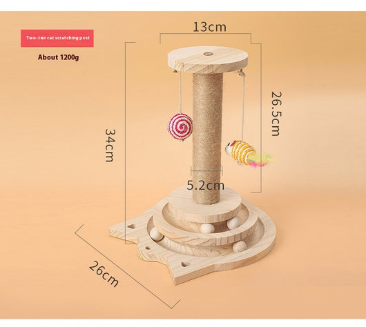 Juguete Interactivo de Madera para Gatos con Plataforma Giratoria - Image 22