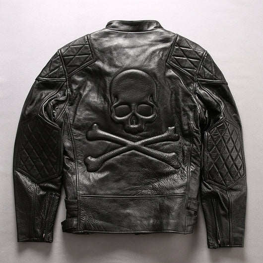 Chaqueta de Cuero Slim Cropped con Cuello Mao Efecto Desgastado - Image 2