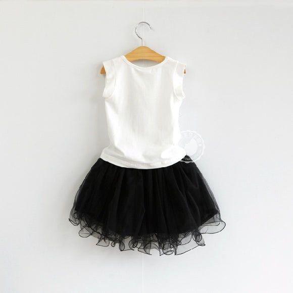 Conjunto Infantil Falda Tul con Blusa Botella de Perfume