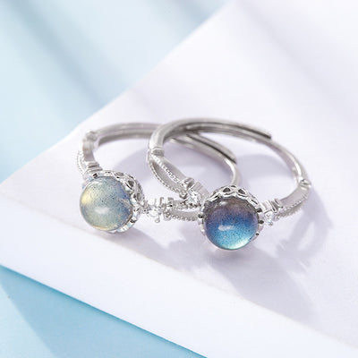Pulsera y Anillo de Plata 925 con Piedra Luna y Diamantes - Elegancia Temperamental - Image 10