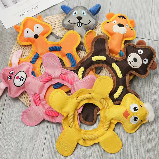 Juguete de Peluche para Perros y Gatos - Hueso Resistente a Mordidas con Sonido - Image 2
