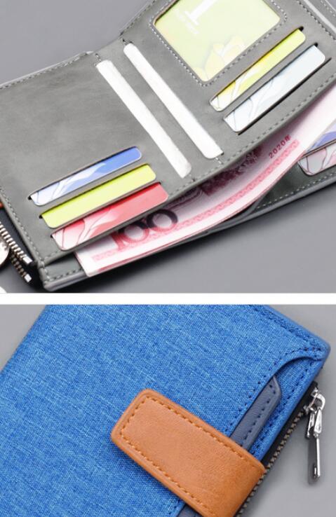 Cartera Corta para Hombre con Botón, Tela Oxford y Gran Capacidad - Image 16