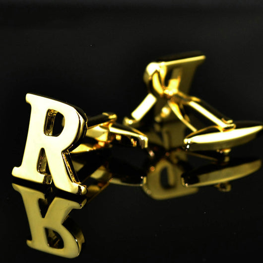 Gemelos de Letras Chapados en Oro 14K A-Z - Image 44