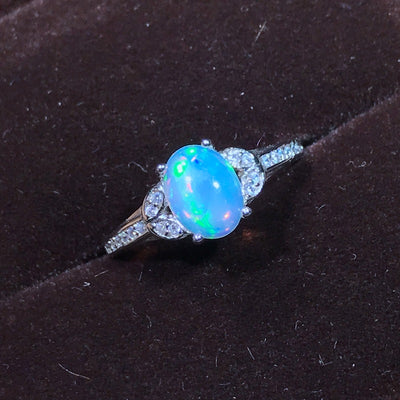 Anillo de Plata 925 con Ópalo Natural - Diseño Elegante para Mujer - Image 2
