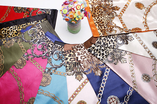 Pañuelo Cuadrado Estampado Leopardo Estilo Europeo - Image 33