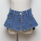 Faja Denim Versátil con Detalles Decorativos para Mujer