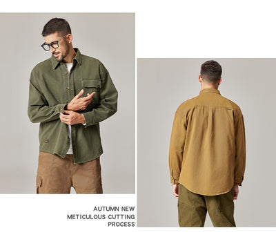 Chamarra Overol Retro Americana para Hombre en Algodón Pesado - Image 12