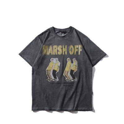 Camiseta Holgada Hip-Hop con Estampado Urbano Tendencia - Image 9