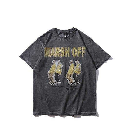Camiseta Holgada Hip-Hop con Estampado Urbano Tendencia - Image 9