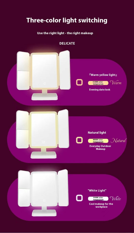 Espejo de Maquillaje Plegable Doble Puerta Grande y Delgado - Image 15