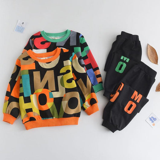 Conjunto de Ropa Infantil 2 Piezas: Sudadera y Pantalón Estampado para Todas las Estaciones - Image 10