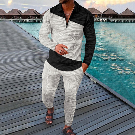 Conjunto Deportivo Otoñal de Dos Piezas para Hombre - Pantalón Largo y Sudadera - Image 31
