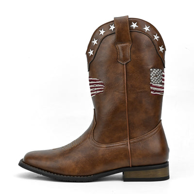 Bota Vaquera Occidental Estrella de Cinco Puntas para Hombre - Image 4
