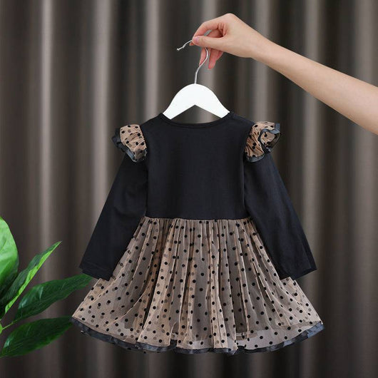 Vestido Infantil Primavera Otoño Manga Larga Estilo Occidental - Image 3