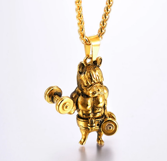 Cadena para Hombre Acero Inoxidable 316L Bulldog Francés Estilo Statement - Image 2