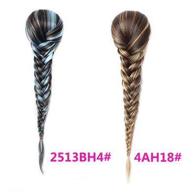 Peluca Trenza Sintética Cola de Caballo Estilo Fishtail para Mujer - Image 41
