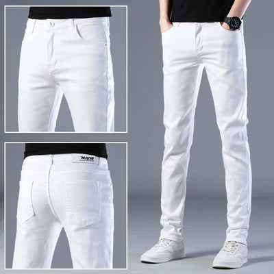 Pantalones Slim Fit Elásticos con Corte Tobillero para Hombre - Image 6