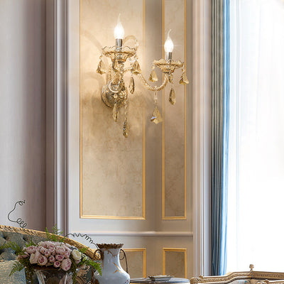 Lámpara de Pared de Cristal Estilo Europeo para Sala, Comedor y Dormitorio - Image 10