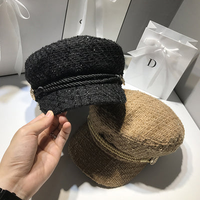 Gorro de Seda Brillante Azul Marino para Mujer - Image 2