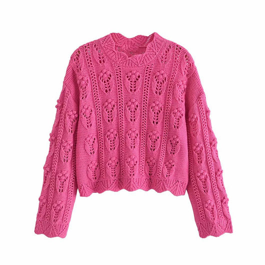 Suéter Casual de Punto para Mujer, Cuello Redondo y Manga Larga - Image 7